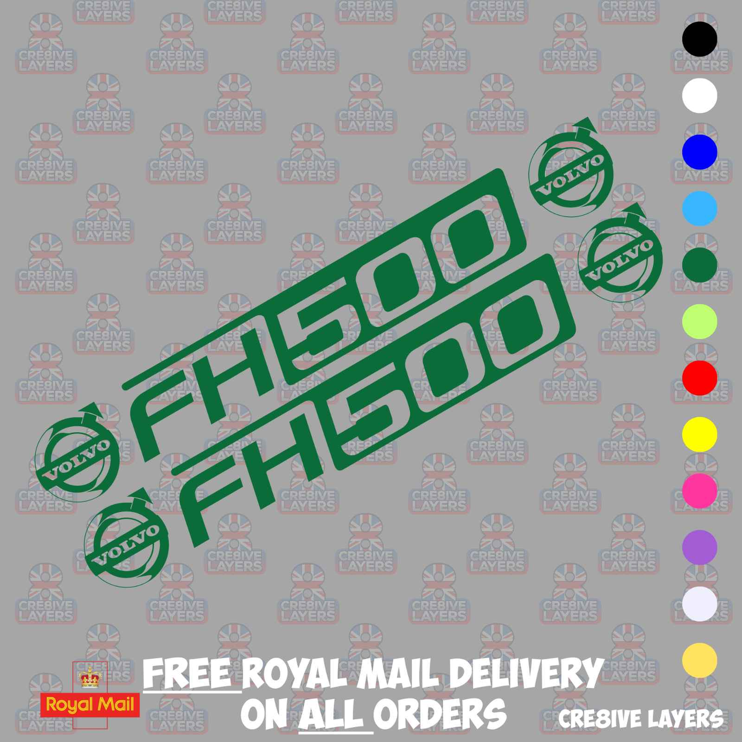 Volvo FH500 Side Window Sticker Decal