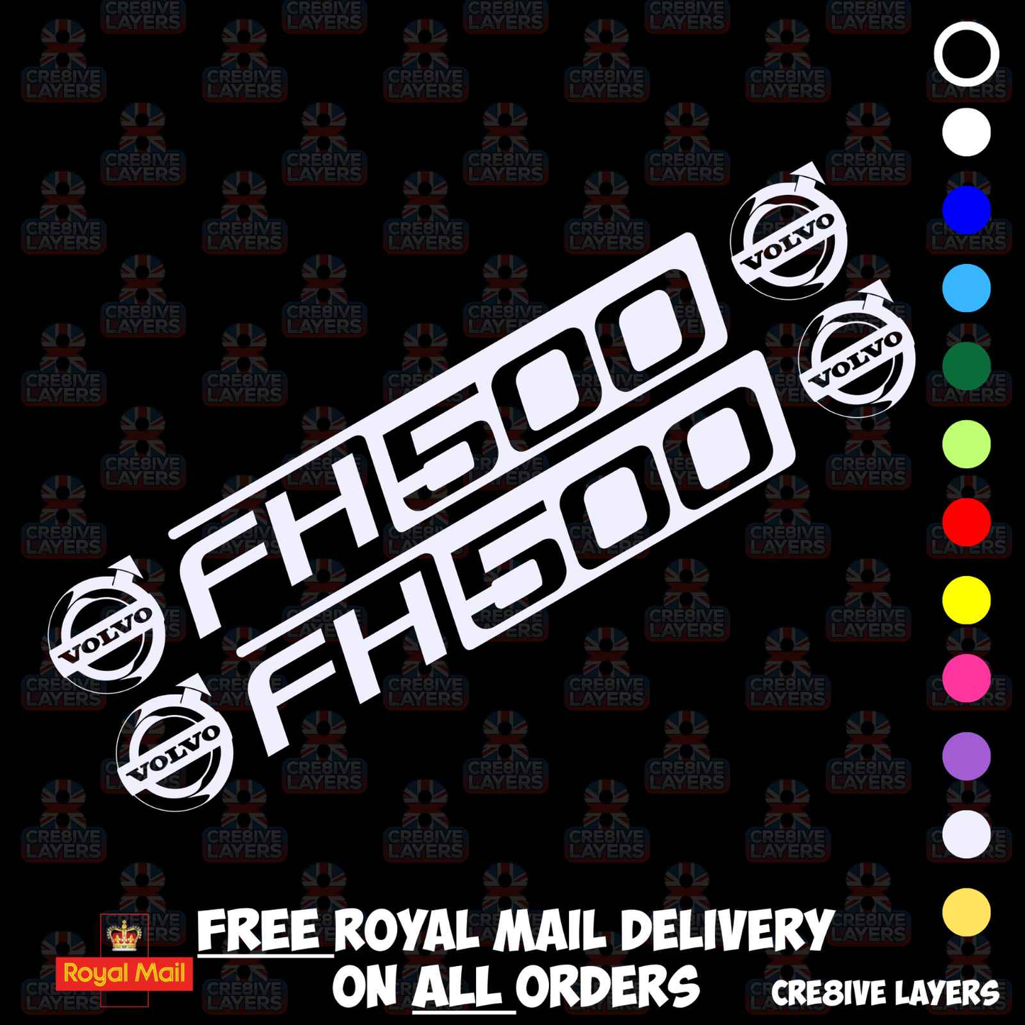 Volvo FH500 Side Window Sticker Decal