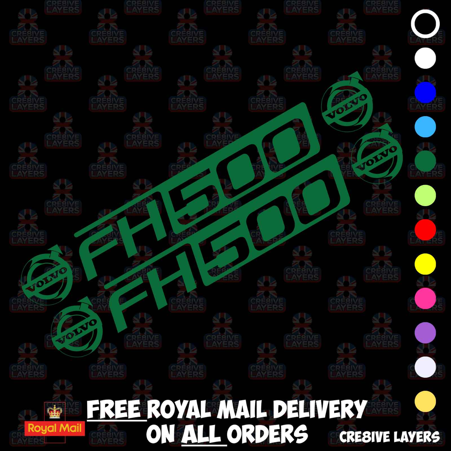 Volvo FH500 Side Window Sticker Decal