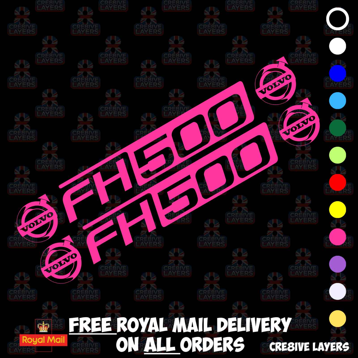 Volvo FH500 Side Window Sticker Decal