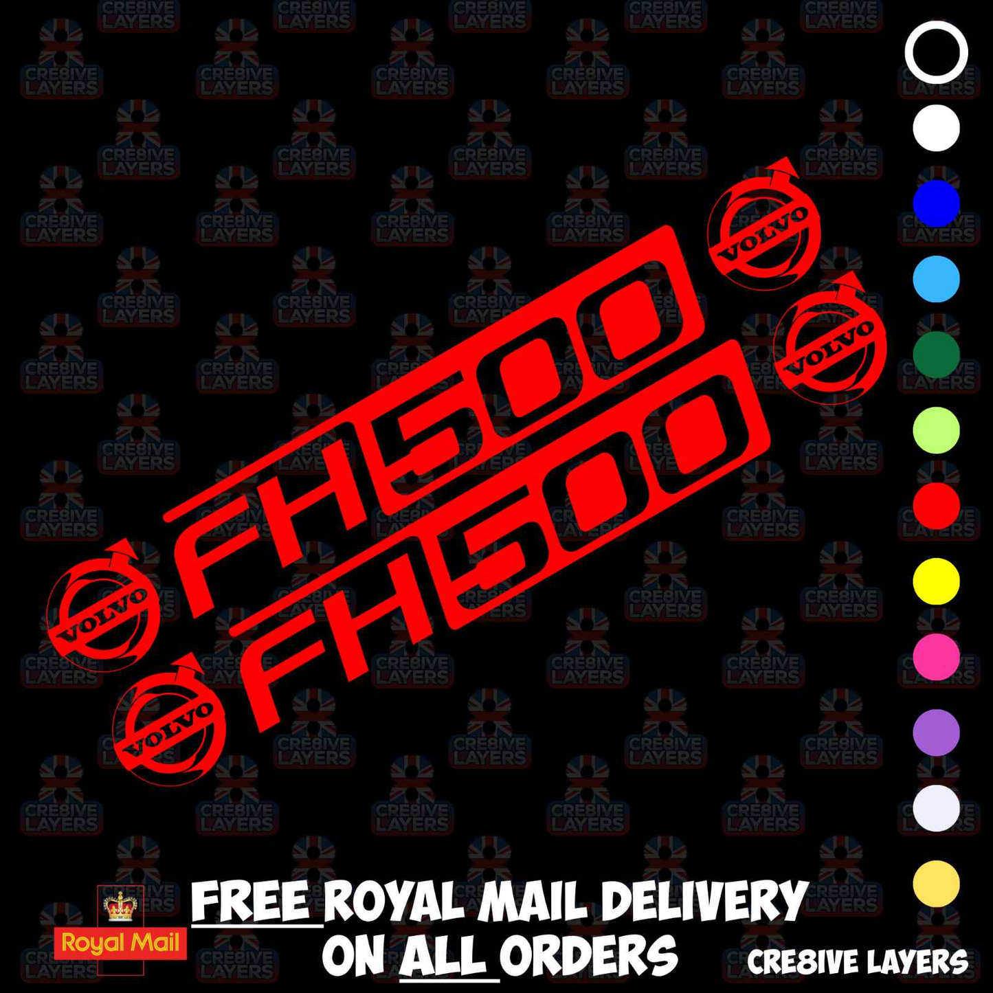 Volvo FH500 Side Window Sticker Decal