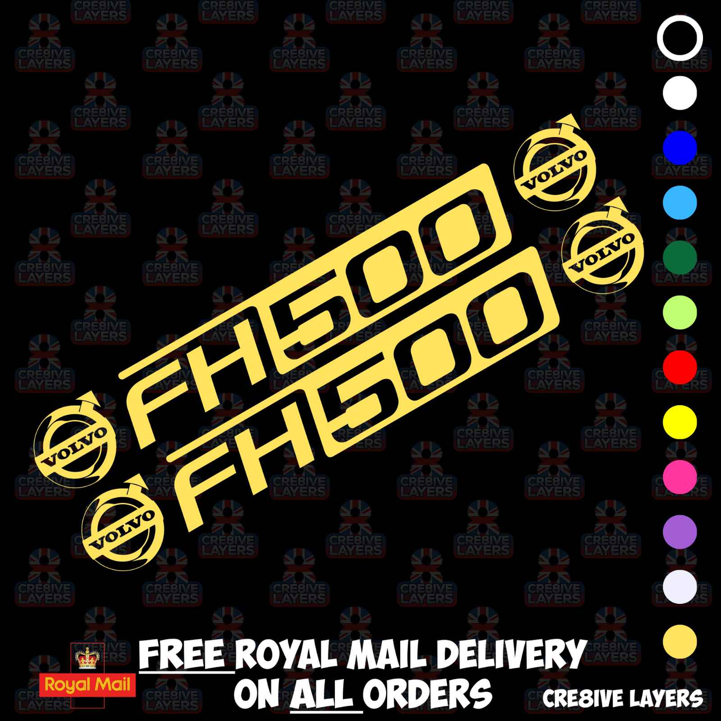 Volvo FH500 Side Window Sticker Decal
