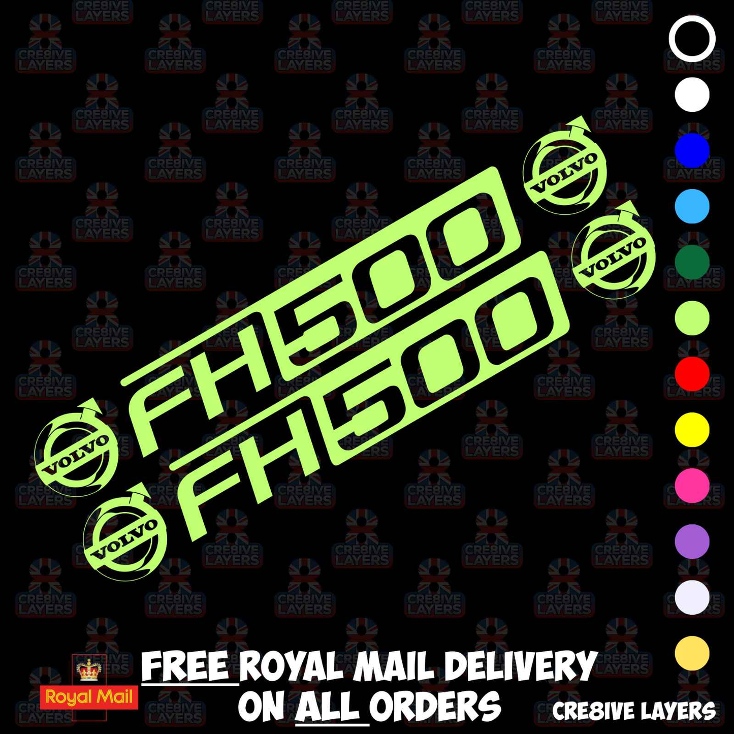 Volvo FH500 Side Window Sticker Decal