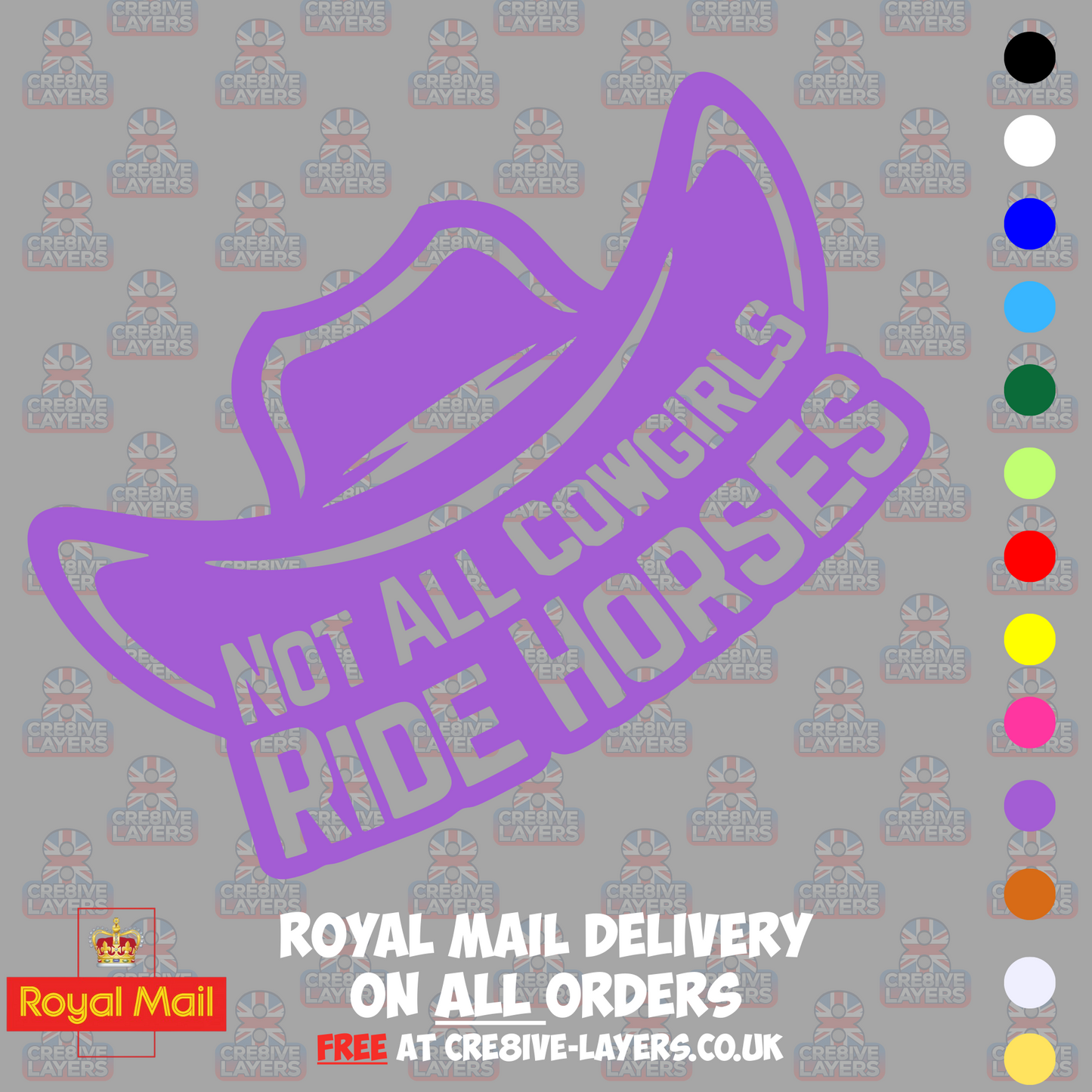 Not All Cowgirls Ride Horses – Vinyl Sticker Decal