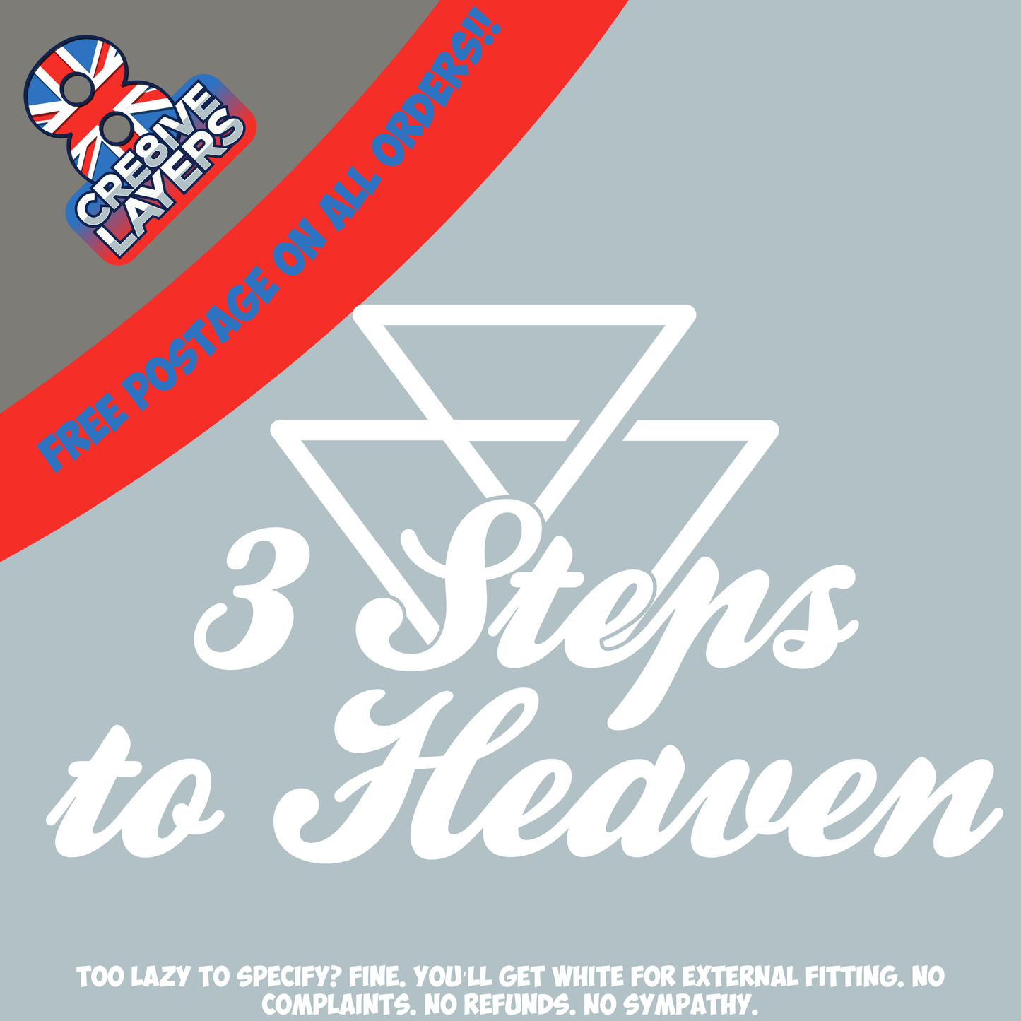 3 Steps to Heaven - Tractor Window Sticker - JCB FENDT MASSEY NEW HOLLAND CLAAS JOHN DEERE