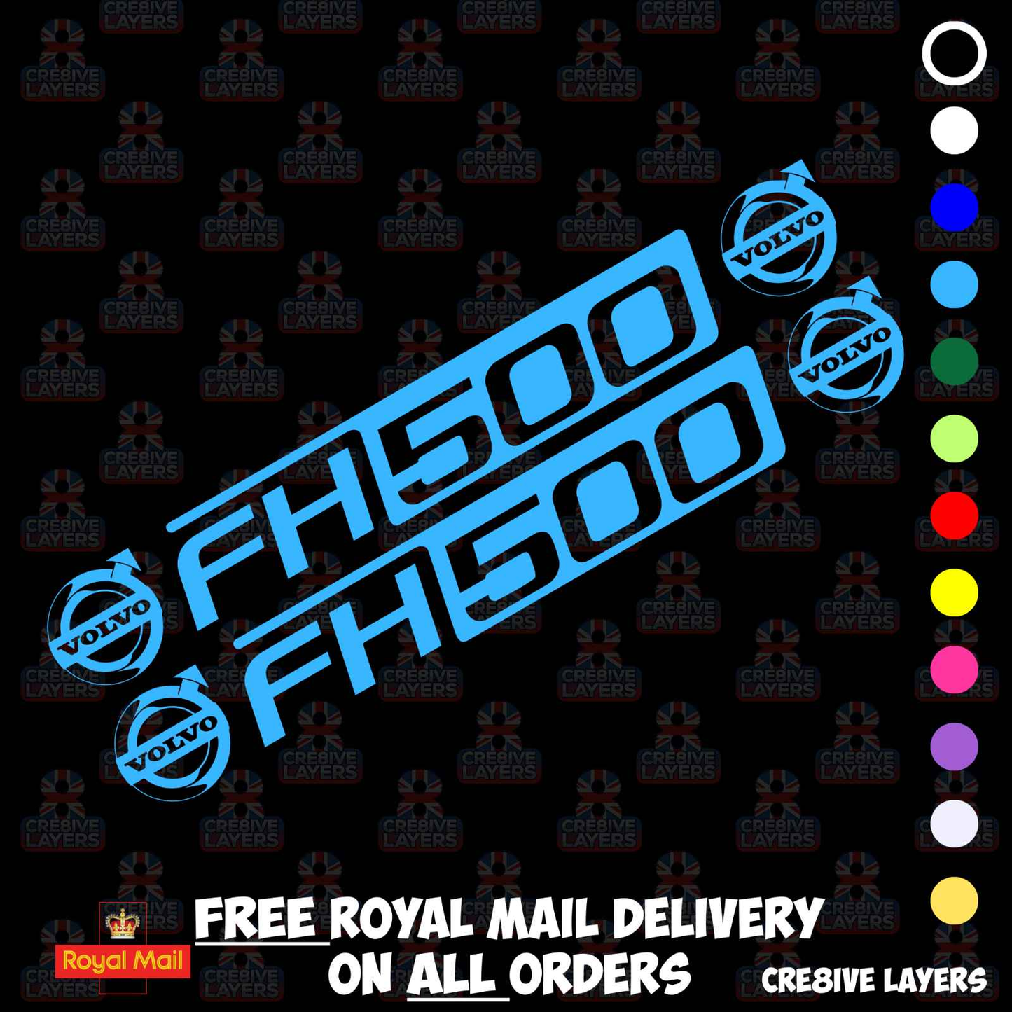 Volvo FH500 Side Window Sticker Decal