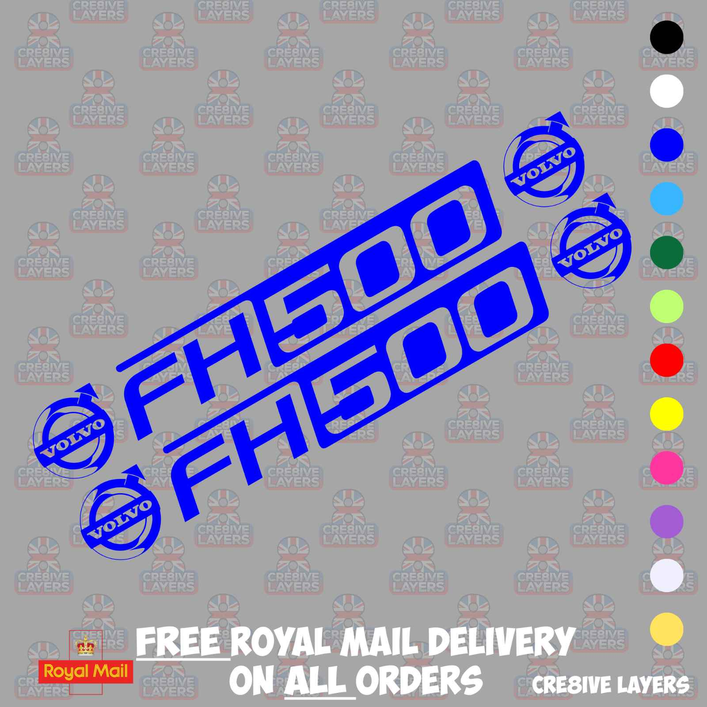 Volvo FH500 Side Window Sticker Decal