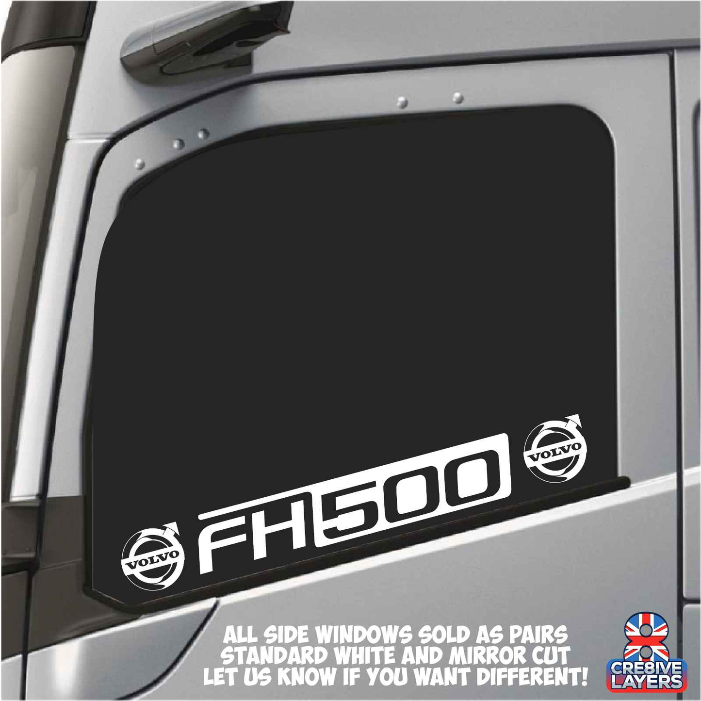 Volvo FH500 Side Window Sticker Decal
