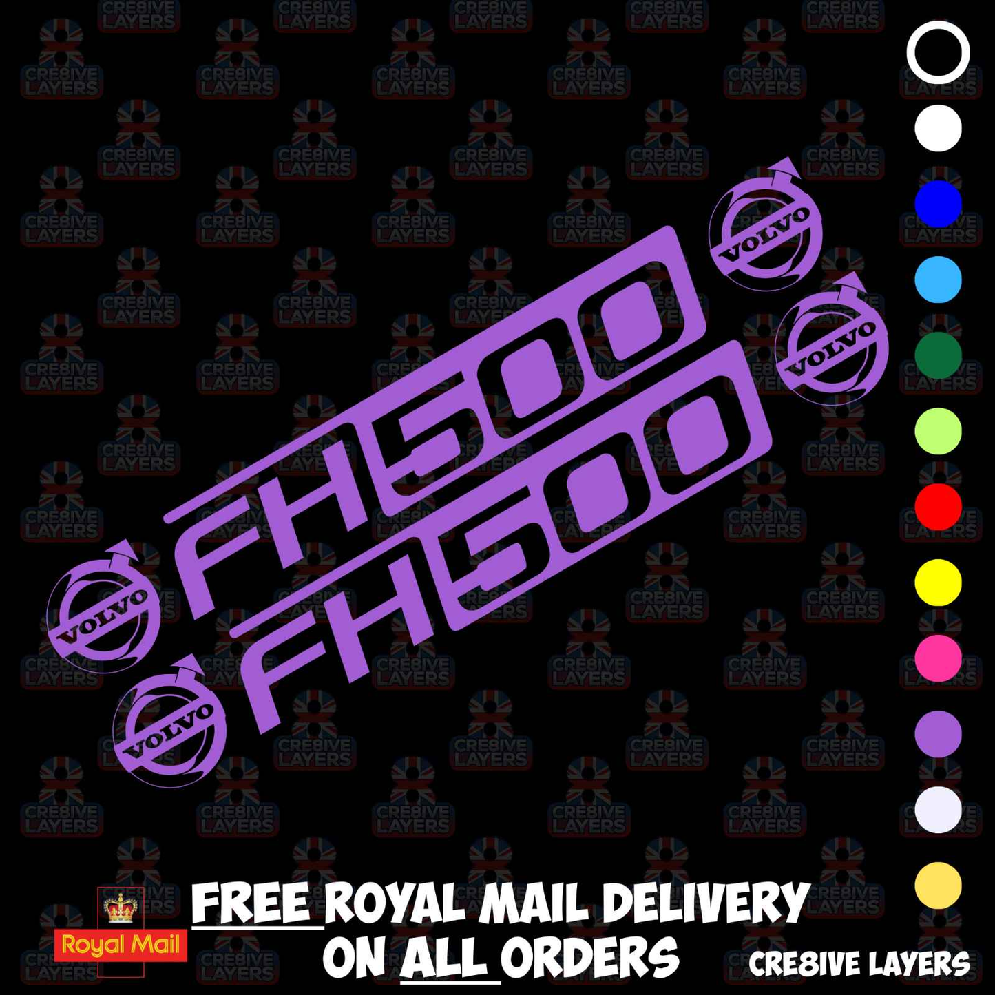 Volvo FH500 Side Window Sticker Decal