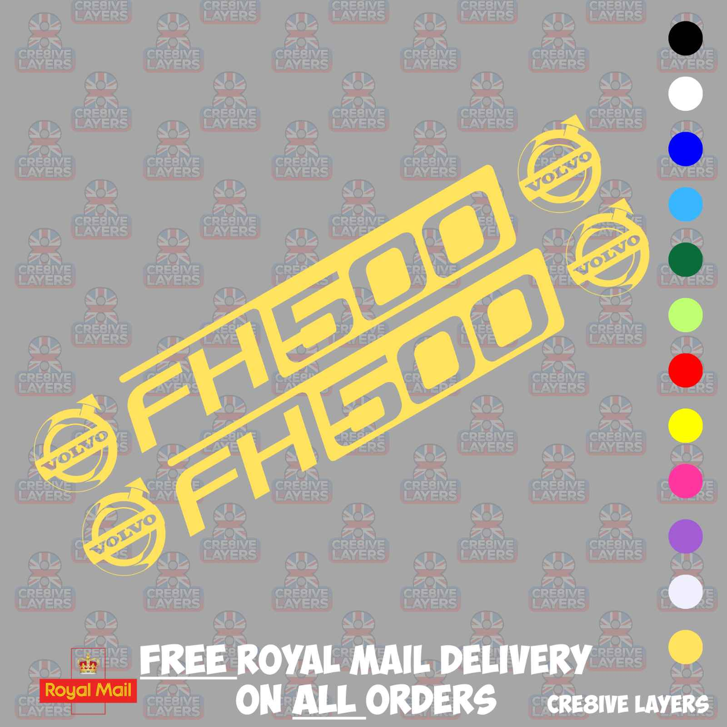 Volvo FH500 Side Window Sticker Decal