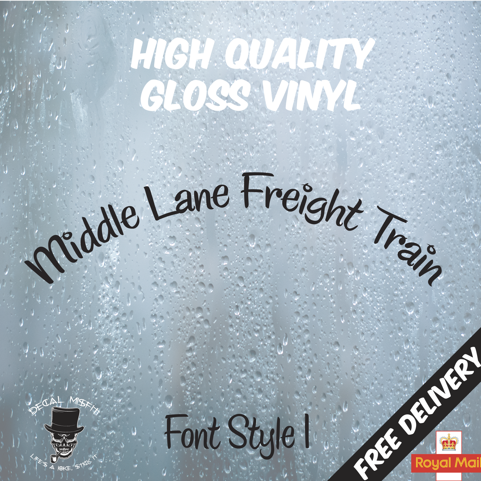 Middle Lane Freight Train | Curved Truck Windscreen Sticker Scania Volvo Daf