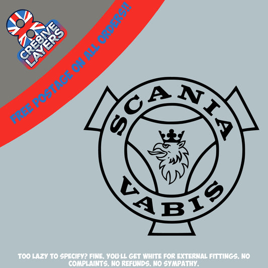 SCANIA VABIS Window Sticker Decal Lorry HGV Truck 40cm - Body Cab Vinyl Decals