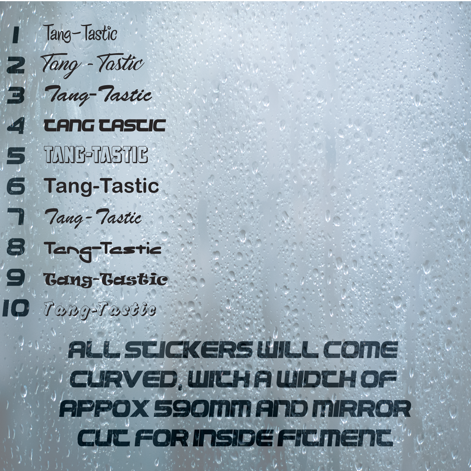 Tang-Tastic | Curved Truck Windscreen Sticker Scania Volvo Daf