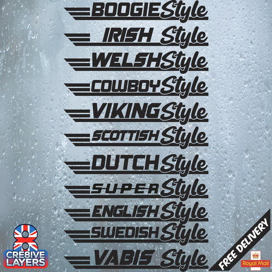 Style Side Window Sticker | Truck Decal for Scania Volvo DAF – Twin Pack, Custom