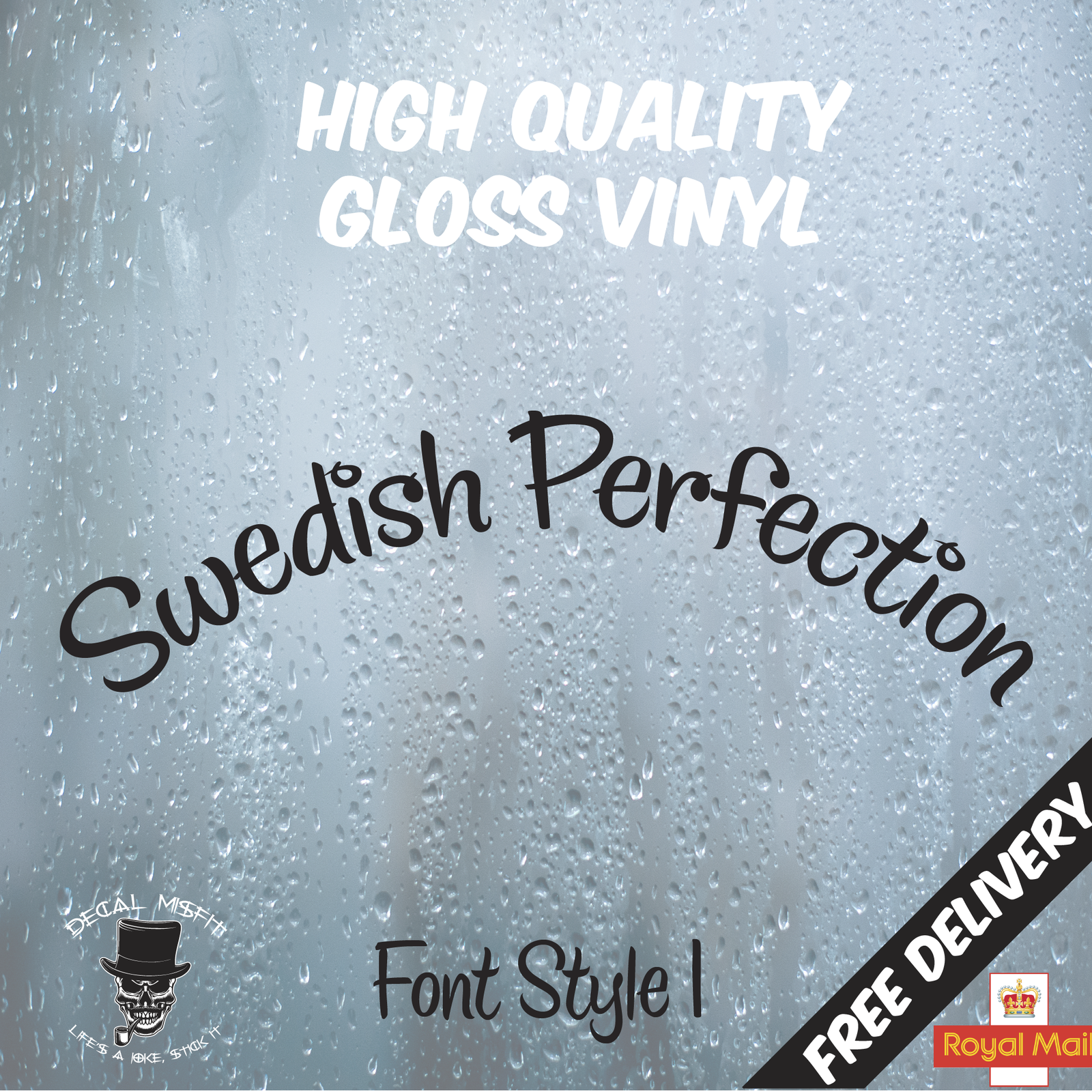 Swedish Perfection | Curved Truck Windscreen Sticker Scania Volvo Daf