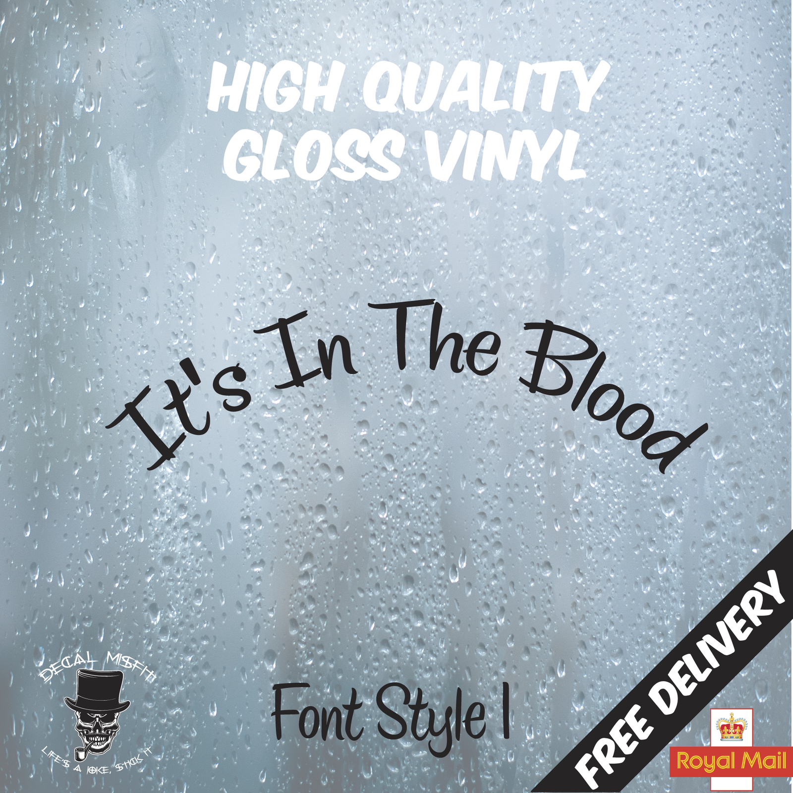 It's In The Blood |Curved Truck Windscreen Sticker Scania Volvo Daf