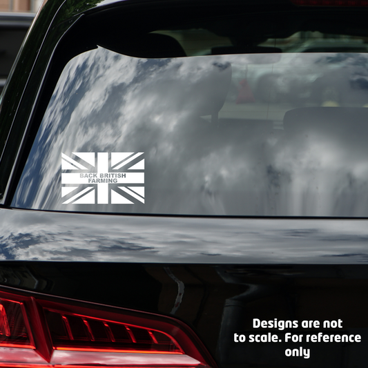 Back British Farming Full Union Jack | Car Van Tractor Window Sticker