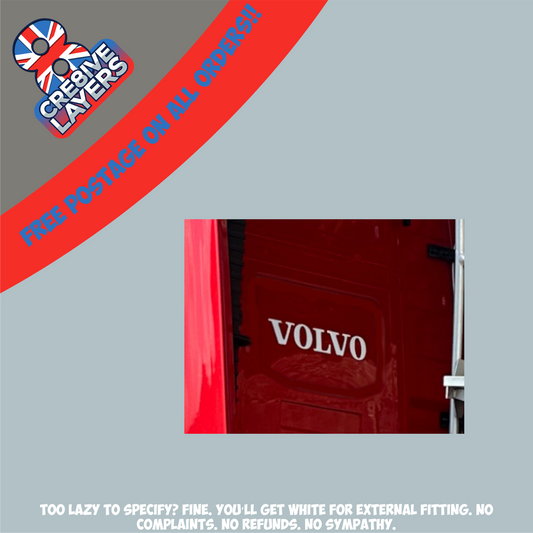 VOLVO FH Rear Cab Sticker Decal 2013–2024 – Text Only Vinyl Infill Letters Kit