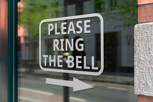 Please Ring The Bell Doorbell Business Home Front Door Window Vinyl Sticker Sign