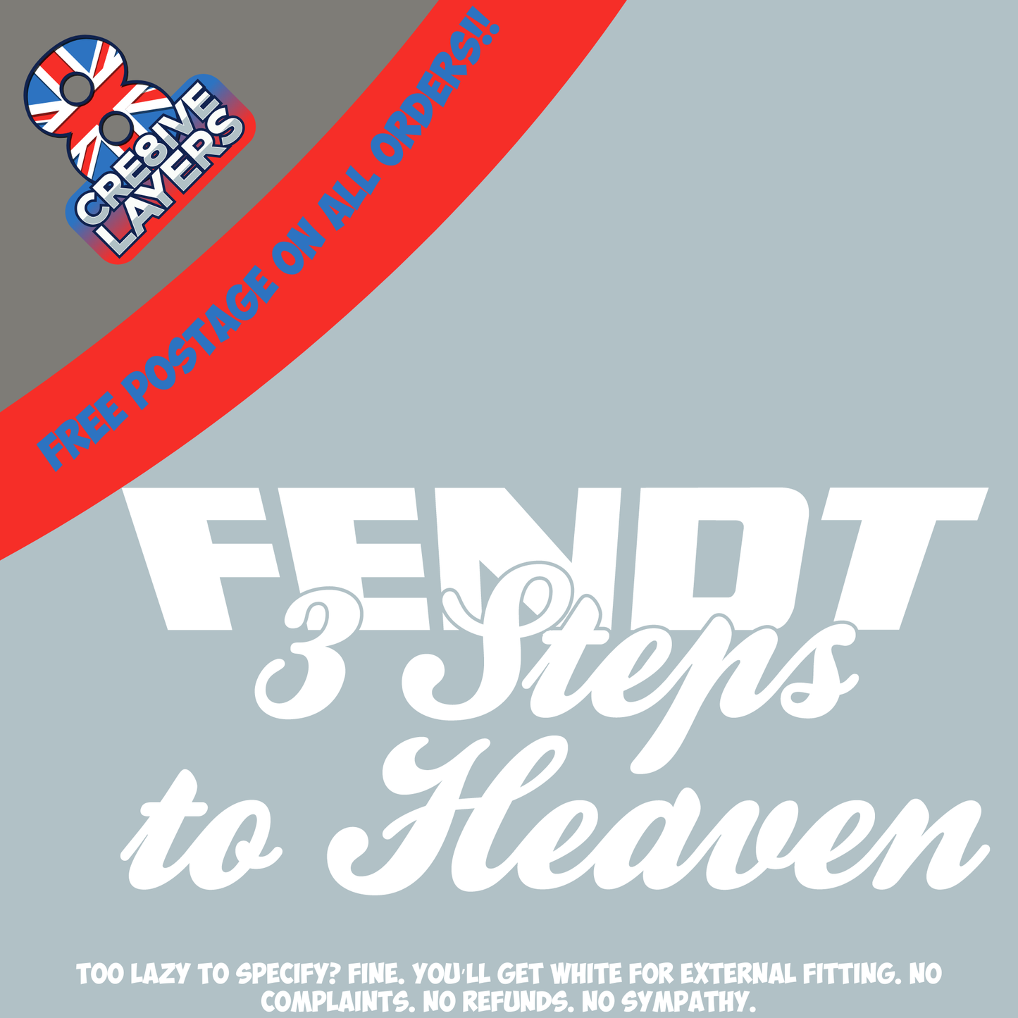 3 Steps to Heaven - Tractor Window Sticker - JCB FENDT MASSEY NEW HOLLAND CLAAS JOHN DEERE