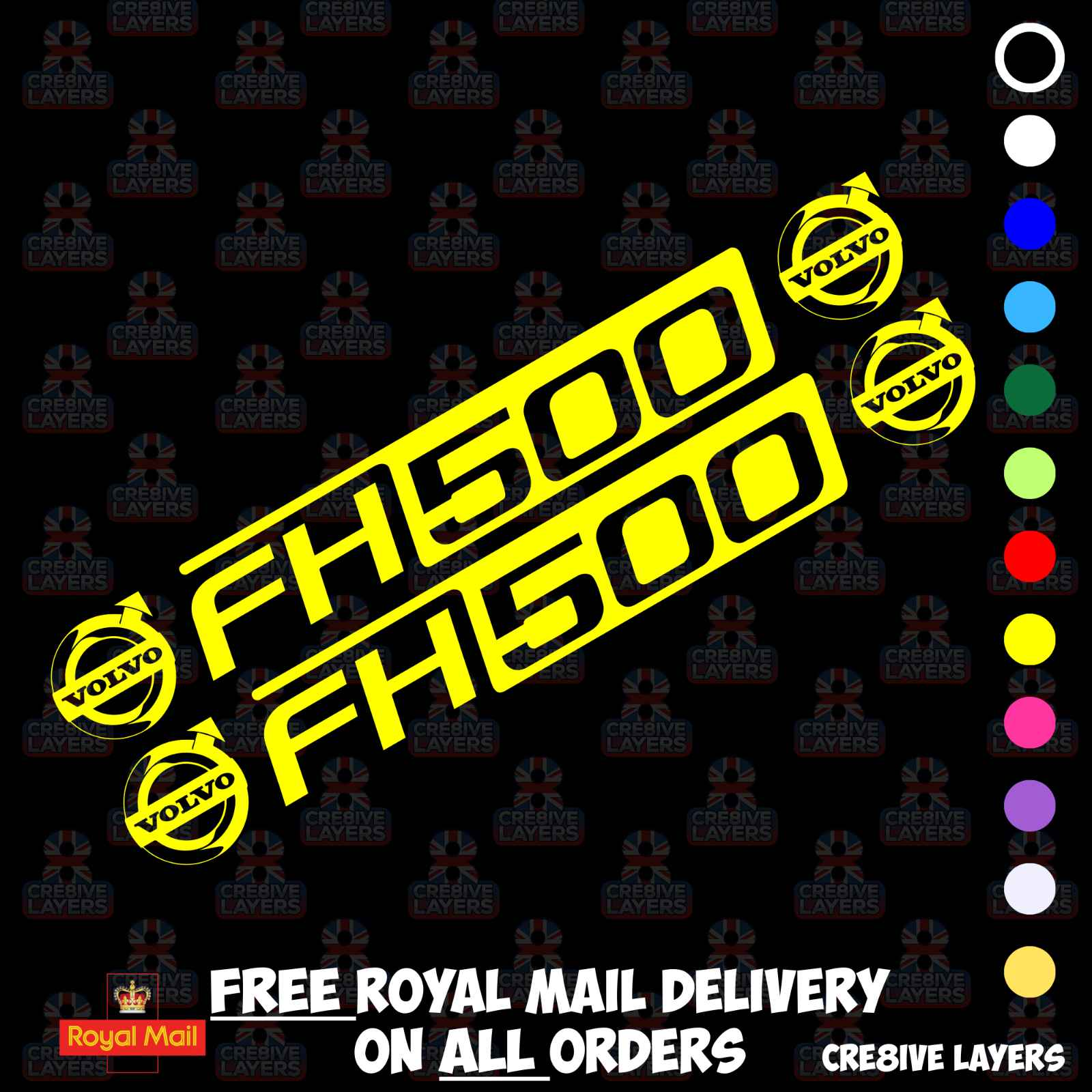 Volvo FH500 Side Window Sticker Decal